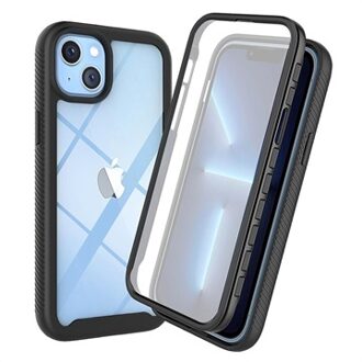 360 Protection Series iPhone 14 Plus Case - Zwart / Doorzichtig