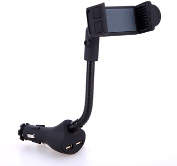 360 Rotatie Auto Telefoon Houder Zwanenhals Auto Smartphone Mount 2.1A Dual Usb Charger Mobiele Gsm Ondersteuning Interieur Accessoire