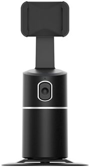 360 Rotatie Face Tracking Statief Telefoon Houder Vlog Video Record Gimbal Selfie Sticks & Handheld Gimbal Black & White zwart