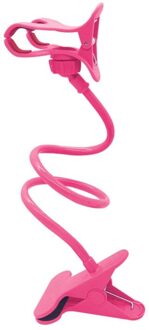 360 Roterende Flexibele Lange Armen Mobile Phone Holder Desktop Bed Lui Beugel Telefoon Stand Voor iPhone Samsung Tablet Roze