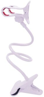 360 Roterende Flexibele Lange Armen Mobile Phone Holder Desktop Bed Lui Beugel Telefoon Stand Voor iPhone Samsung Tablet wit