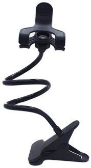 360 Roterende Flexibele Lange Armen Mobile Phone Holder Desktop Bed Lui Beugel Telefoon Stand Voor iPhone Samsung Tablet zwart