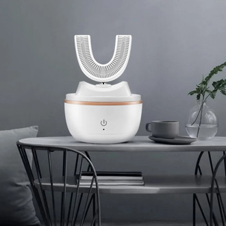 360 Sonic Electric Toothbrush Automatic Electronic Brush Smart U Type Teeth UV Disinfection Ultrasonic Toothbrush Blue Light