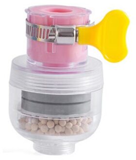 360 Verstelbare Flexibele Keukenkraan Kraan Extender Splash-Proof Water Filter Outlet Hoofd Water Saving Sproeier Filter Diffuser 6-roze