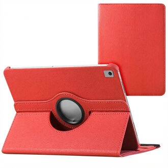 360° Draaibare Bookcase Ipad 10.2 (2019 / 2020) Tablethoes - Rood