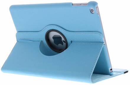 360° Draaibare Bookcase Ipad (2017) / (2018) Tablethoes - Lichtblauw