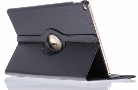 360° Draaibare Bookcase Ipad Pro 12.9 Tablethoes - Zwart