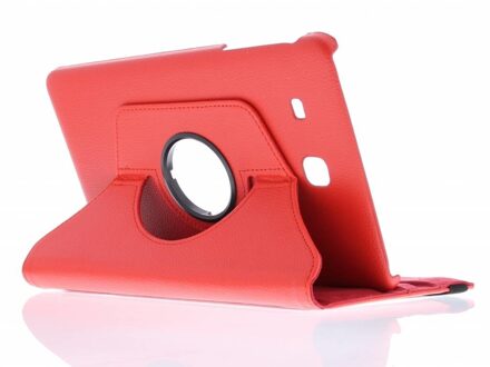 360° Draaibare Bookcase Samsung Galaxy Tab E 9.6 Tablethoes - Rood