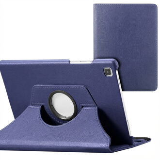 360° Draaibare Bookcase Samsung Galaxy Tab S6 Lite Tablethoes - Donkerblauw