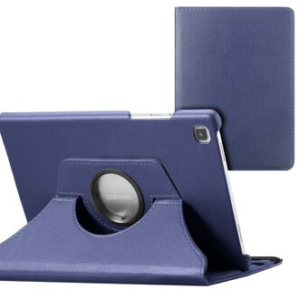 360° Draaibare Bookcase Samsung Galaxy Tab S6 Lite Tablethoes - Donkerblauw
