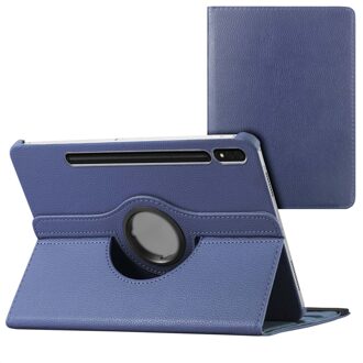 360° Draaibare Bookcase Samsung Galaxy Tab S6 Tablethoes - Blauw