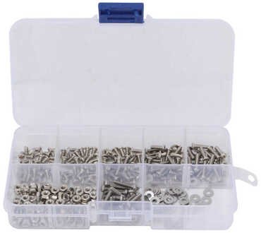 360Pcs M2 5 Ronde Schroeven Rvs Schroef Assortiment Set Schroef Met Wasmachine Voor Vaste Installatie