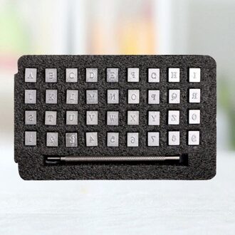 36Pcs 4Mm Letters Aantal Stalen Afdichting Alfanumerieke Aantal Lederen Stamper Brief Aantal Punch Lederen Carving Brief Punch Carbon afbeelding 1