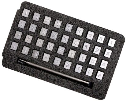 36Pcs 4Mm Letters Aantal Stalen Afdichting Alfanumerieke Aantal Lederen Stamper Brief Aantal Punch Lederen Carving Brief Punch Carbon afbeelding 1