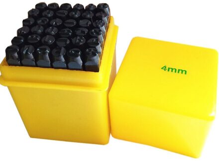 36Pcs 4Mm Staal Aantal Symbool Punch Stempel Brief Punch Stempel Punch Set Industriële Staal Lederen Tool