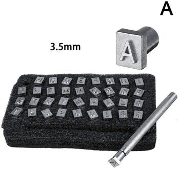36Pcs Carbon Staal Alfabet Nummer Digitale Stempel Punch Engels Afdrukken Handgemaakte Set Brief Voor Lederen Gereedschap Carving Art N7U3 3.5mm