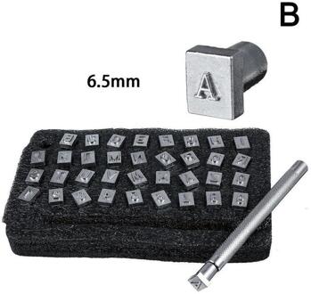 36Pcs Carbon Staal Alfabet Nummer Digitale Stempel Punch Voor Lederen Carving Printing Tools Engels Handgemaakte Set Art Brief 6.5mm