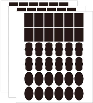 36Pcs Multi Purpose Waterdicht Schoolbord Etiketten Voor Regelmatige Brede Mond Pot Keuken Potten Organizer Labels Schoolbord Sticker 3stk