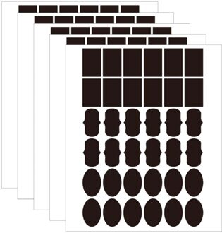 36Pcs Multi Purpose Waterdicht Schoolbord Etiketten Voor Regelmatige Brede Mond Pot Keuken Potten Organizer Labels Schoolbord Sticker 5stk