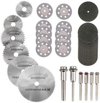 36Pcs Rotary Cutting Wielen Tool Kit, mini Diamant Snijden Wiel En Hss Circulaire Zaagbladen En Hars Metalen Snijden Wielen Tool