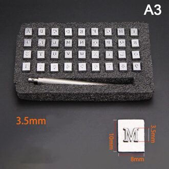 36Pcs Staal Alfabet Letter Aantal Lederen Stempel Punch Set Craft 3.5mm reeks