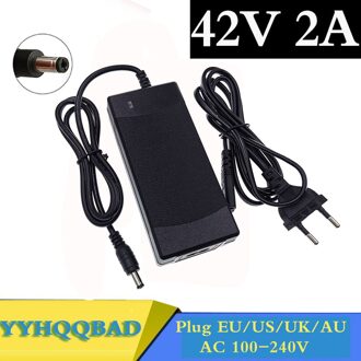 36V 2A Acculader Uitgang 42V 2A Charger Input 100-240 Vac Lithium Li-Poly oplader Voor 10Serie 36V Elektrische Fiets UK