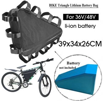 36V/48V Mountainbike Driehoek Li-Ion Batterij Opbergtas Elektrische Fiets Lithium Batterij Driehoek Batterij Bag Cover