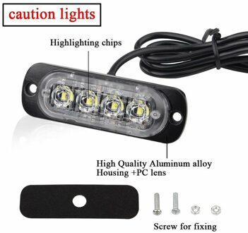 36W Dringende Plastic Transparante Waarschuwing Werken 12V-24V Werklamp Accessoires Vervanging Rood