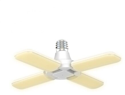 36W Vervormbare Industriële Verlichting E27 Led Fan Garage Licht Super Heldere Led High Bay Industriële Lamp Voor Workshop Vouwen lamp E26 40W warm