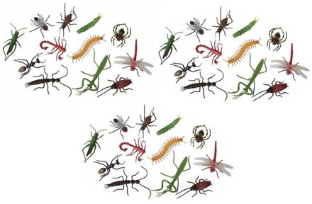 36x Plastic enge Halloween beestjes insecten