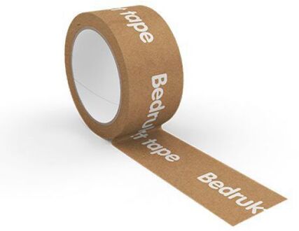 36x rollen papieren tape met logo - in stijl verpakkingen sluiten en versturen (36 st) drukken