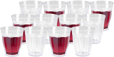 36x Sap/water glazen Picardie transparant 250 ml van kunststof - Drinkglazen