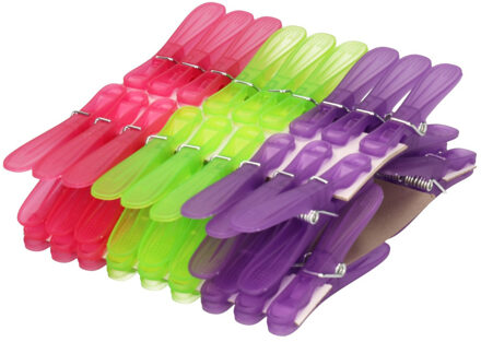 36x Sorbo gekleurde wasgoedknijpers - Knijpers Multikleur