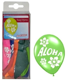 36x stuks Hawaii thema ballonnen Aloha 30 cm - Feestartikelen/versiering