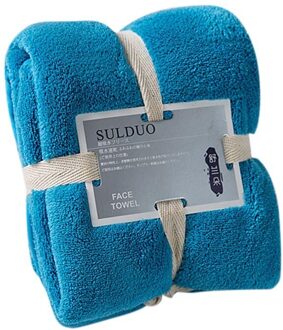 36X80 Cm Zachte Grote Handdoek Badhanddoek-Ideaal Voor Dagelijks Gebruik meer blauw