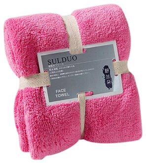 36X80 Cm Zachte Grote Handdoek Gezicht Handdoek-Ideaal Voor Dagelijks Gebruik #148 roos rood