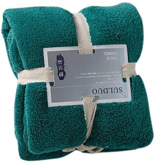 36X80 Cm Zachte Grote Handdoek Gezicht Handdoek-Ideaal Voor Dagelijks Gebruik donker groen