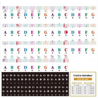 37/49/54/61/88 Sleutel Transparante Afneembare Muziek Decal Piano Toetsenbord Sticker Muziek Decal Piano Toetsenbord Sticker