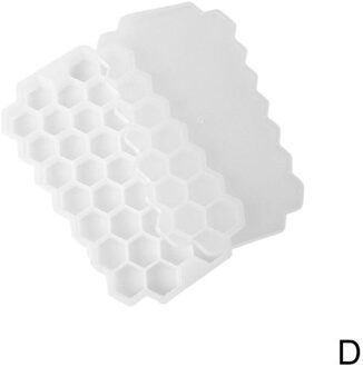 37 Holte Honingraat Ice Cube Mold Herbruikbare Silicone Ice Mold Ice Cube Tray Voor Zomer Whiskey Cocktail Met Cover