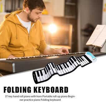 37 Toetsen Flexibele Roll Up Piano Draagbare Siliconen Zachte Toetsenbord Piano W/O Batterij Flexibele Hand Gerold Muziekinstrument