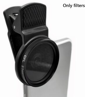 37MM Universele Camera Duurzaam CPL Filter Lens Professionele Circulaire Telefoon Polarisator Groothoek Met Clip Accessoires Draagbare