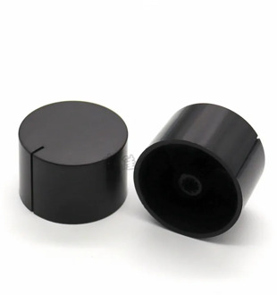 38 * 25mm black plastic knob flower handle 6mm potentiometer adjustment knob cap volume switch cap