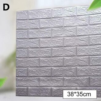 38*35Cm Zelfklevend Behang Foam Baksteen Waterdicht Baksteen 3D Thuis Wanddecoratie Anti-Collision Baksteen patroon Muurstickers