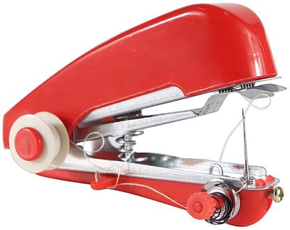 38 # Handmatige Bediening Draagbare Mini Naaimachine Creatieve Eenvoudige Naaien Gereedschap Home Reizen Kleine Borduurwerk Willekeurige Kleur 1stk