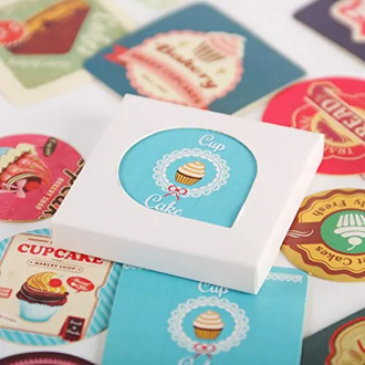 38 Pcs/pack Creative Cup Cake Paper Sticker Diary Label Stickers Decorative Mobile Stickers Scrapbooking DIY Stickers Baking