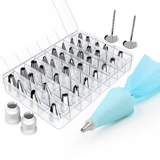 38 Pcs Russische Piping Spuitzak Rvs Diy Nozzle Set Icing Piping Buizen Bakvormen Cake Dessert Bakken Decorateurs
