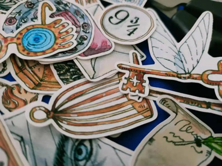 38 PCS\SET Magic Academy Series Tools Mask Key Books Decoration Stickers Diy Ablum Diary Scrapbooking Label Sticker Stationery