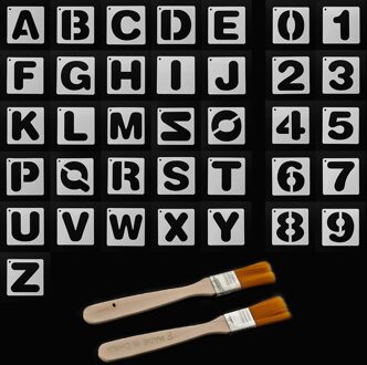 38 stks/set Alfabet En Nummer Stencils Set Herbruikbare Plastic Schilderij Stencils Voor Leren Scrapbooking En Diy Ambachten
