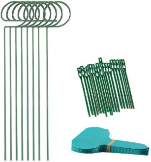 38 Stks/set Plant Ondersteuning Ringen Frame Klimmen Wijnstok Rack Voor Groente Tomaten Orchidee Herbruikbare Plant Ondersteuning Stakes Fixing Tool 40cm 1reeks stools