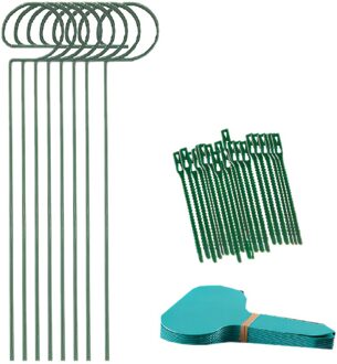 38 Stks/set Plant Ondersteuning Ringen Frame Klimmen Wijnstok Rack Voor Groente Tomaten Orchidee Herbruikbare Plant Ondersteuning Stakes Fixing Tool 45cm 1reeks stools